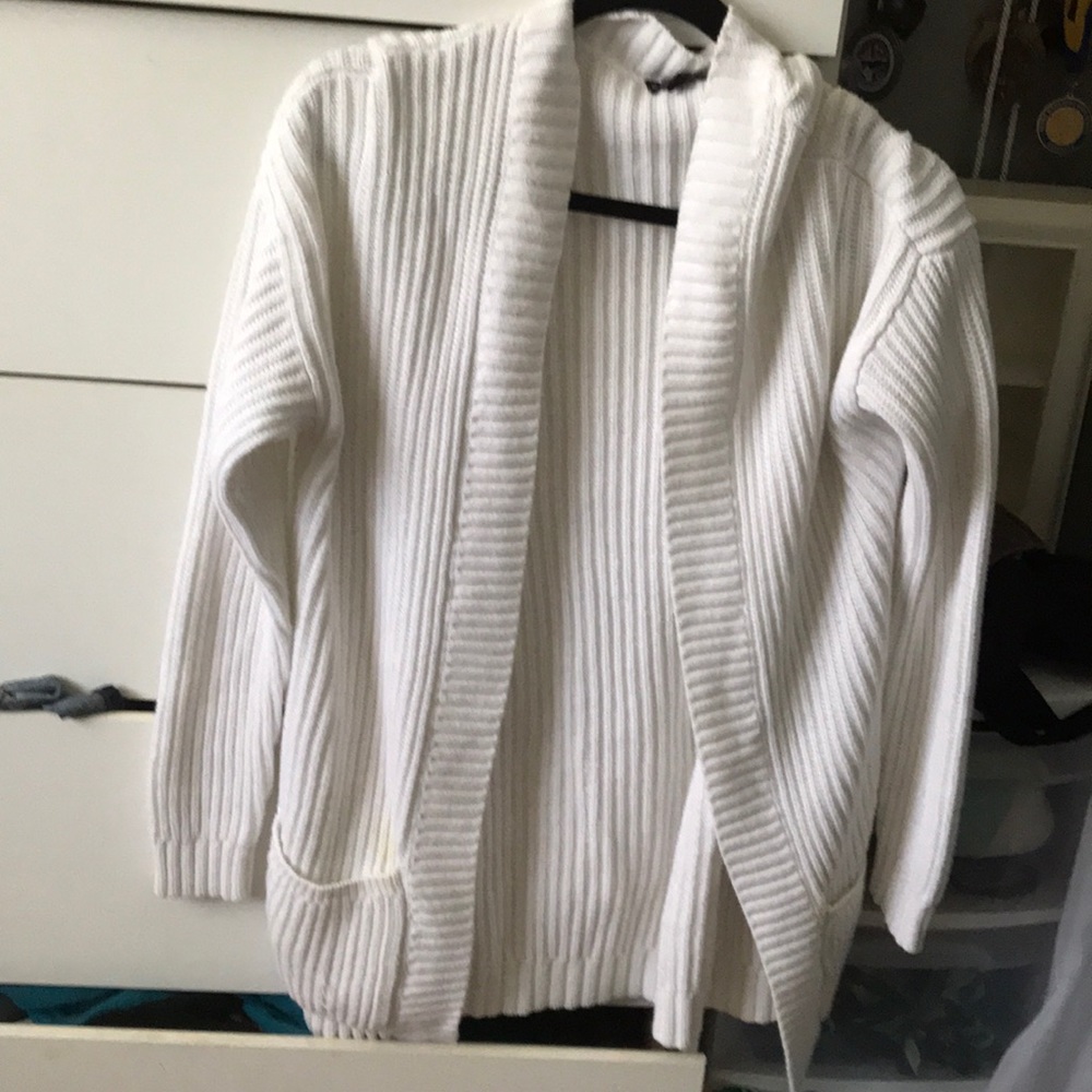 White cardigan